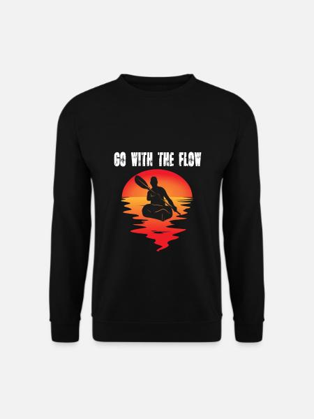 Kajak kayak kanu paddeln motiv - Unisex Pullover - Schwarz
