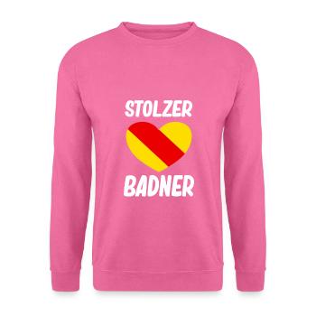 Badisch Baden Badner Heimatliebe - Unisex Pullover - Pink - Vorne