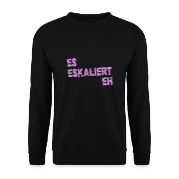 Es Eskaliert Eh - Unisex Pullover - Schwarz - Vorne - Alina (178cm) & Michal (187cm)