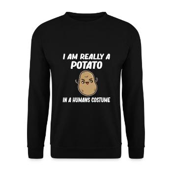 Cadeau drôle de pomme de terre - Sweat-shirt Unisexe - noir - Devant - Alina (178cm) & Michal (187cm)