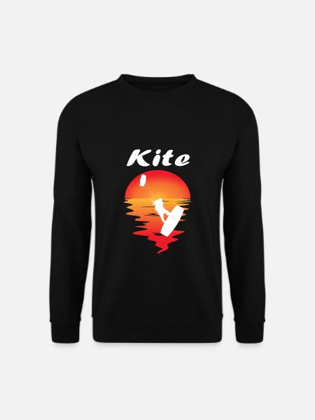 Kite kitesurfing surfer shirt gift - Unisex Sweatshirt - black
