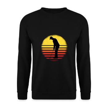 Golf Golfeur Chemise drôle - Sweat-shirt Unisexe - noir - Devant - Alina (178cm) & Michal (187cm)