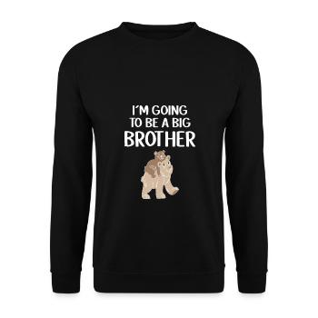 Chemise cadeau grand frère - Sweat-shirt Unisexe - noir - Devant - Alina (178cm) & Michal (187cm)