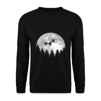 Drone Drone Drones for Drone Pilots - Unisex Sweatshirt - black - Front - Alina (178cm) & Michal (187cm)