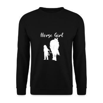Chemise Sweet Horse Femmes Filles - Sweat-shirt Unisexe - noir - Devant - Alina (178cm) & Michal (187cm)