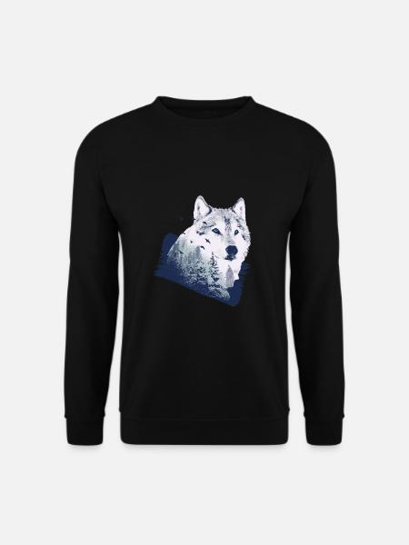 Wolf motif nature wolves - Unisex Sweatshirt - black