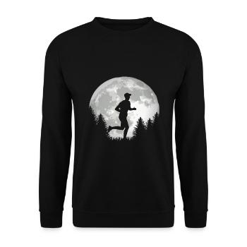 Running Runner Shirt For Runners - Unisex Pullover - Schwarz - Vorne - Alina (178cm) & Michal (187cm)