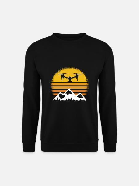 Drohne Shirt Drohnen Drone - Unisex Pullover - Schwarz