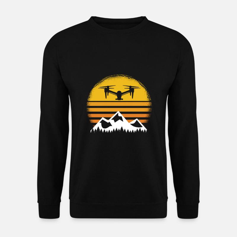 Drone shirt drone drone - Unisex Sweatshirt - black