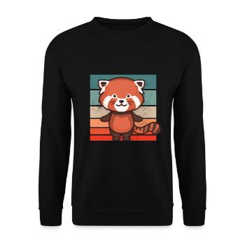 Red panda pandas panda bear - Unisex Sweatshirt - black - Front - Alina (178cm) & Michal (187cm)