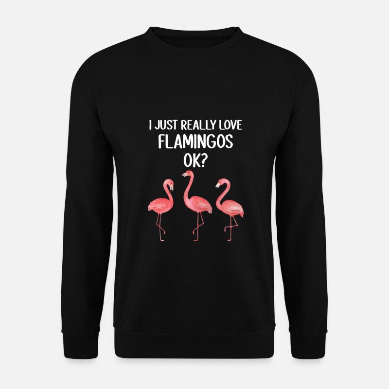Süßes Flamingo Shirt - Unisex Pullover - Schwarz