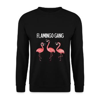 Funny flamingos flamingo saying - Unisex Sweatshirt - black - Front - Alina (178cm) & Michal (187cm)