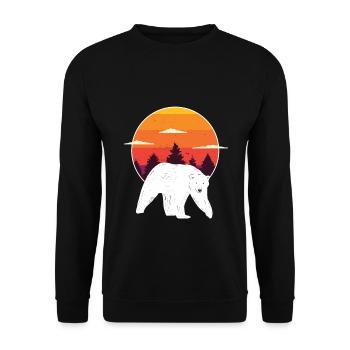 Polar bear polar bear shirt for polar bear lovers - Unisex Sweatshirt - black - Front - Alina (178cm) & Michal (187cm)
