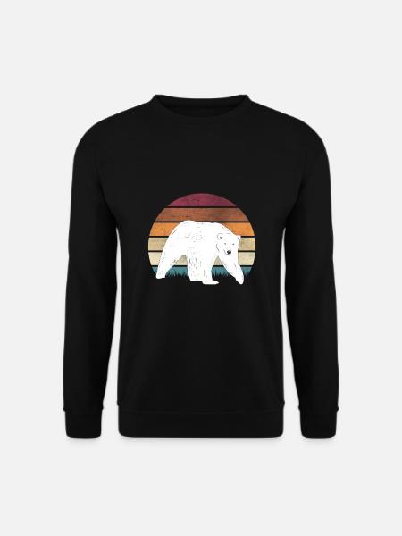 Eisbär Motiv Eisbären - Unisex Pullover - Schwarz