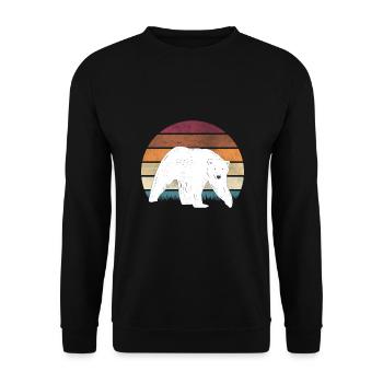 Polar bear motif polar bears - Unisex Sweatshirt - black - Front - Alina (178cm) & Michal (187cm)