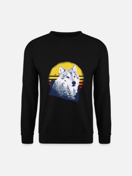 Wolf motif nature wolves - Unisex Sweatshirt - black