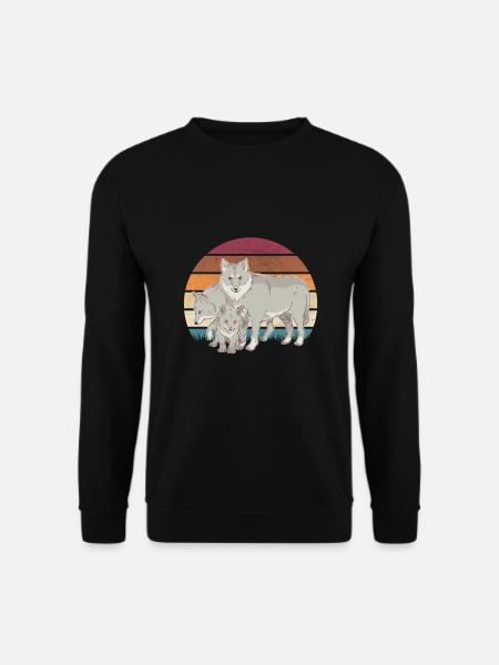 Wolfsrudel Wölfe Wolf - Unisex Pullover - Schwarz