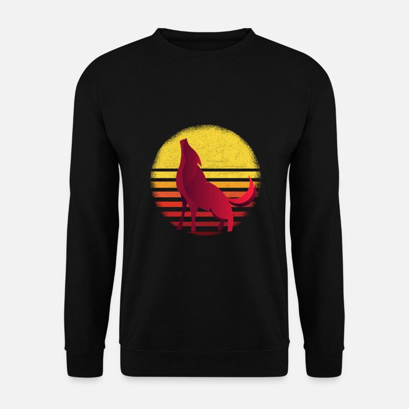 Wolf Wölfe Heulen - Unisex Pullover - Schwarz