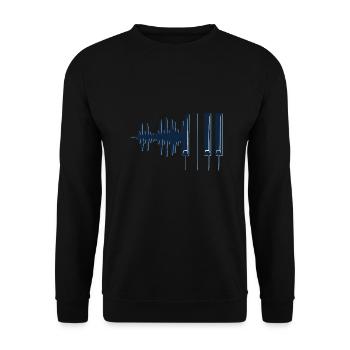 Piano pianiste - Sweat-shirt Unisexe - noir - Devant - Alina (178cm) & Michal (187cm)