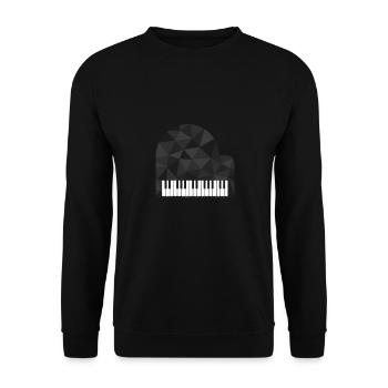 Piano pianiste - Sweat-shirt Unisexe - noir - Devant - Alina (178cm) & Michal (187cm)