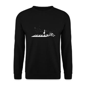 Piano piano fille - Sweat-shirt Unisexe - noir - Devant - Alina (178cm) & Michal (187cm)