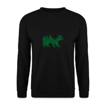 Ours Ours brun Nature - Sweat-shirt Unisexe - noir - Devant - Alina (178cm) & Michal (187cm)