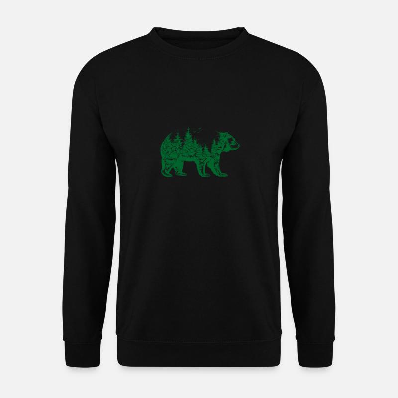 Ours Ours brun Nature - Sweat-shirt Unisexe - noir