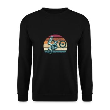 Motocross moto cross complet - Sweat-shirt Unisexe - noir - Devant - Alina (178cm) & Michal (187cm)