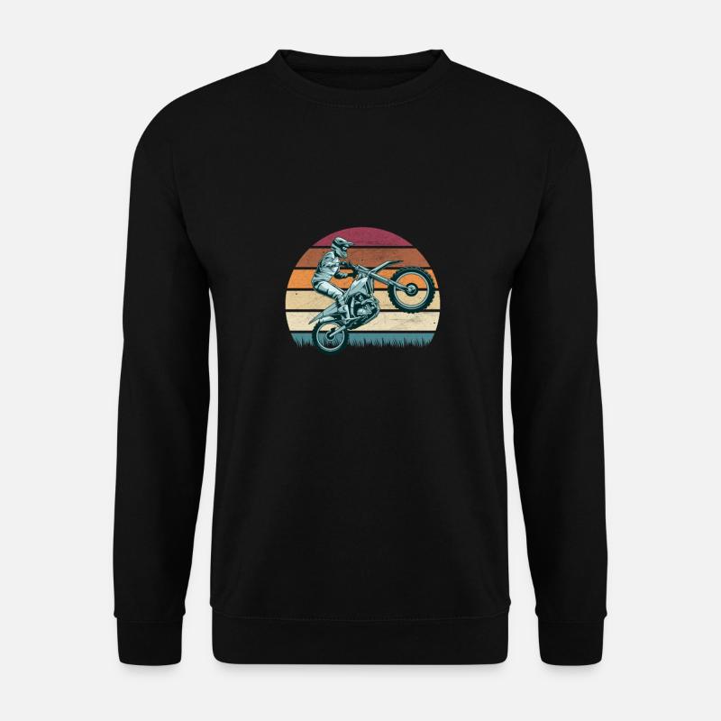 Motocross full cross motorcycle - Unisex Sweatshirt - black