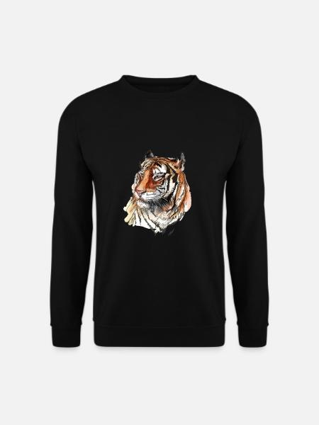 Tiger Face Big Tiger Head - Unisex Sweatshirt - black