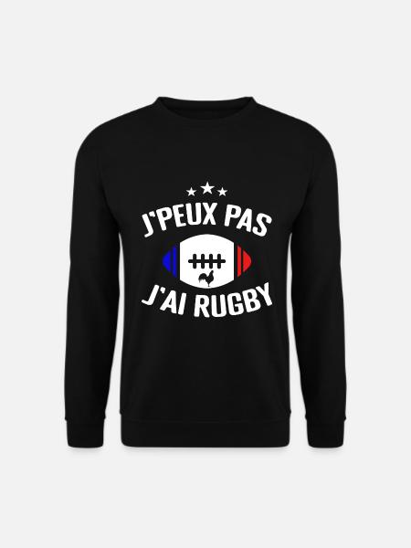 Je Peux Pas J'ai Rugby - Sweat-shirt Unisexe - noir
