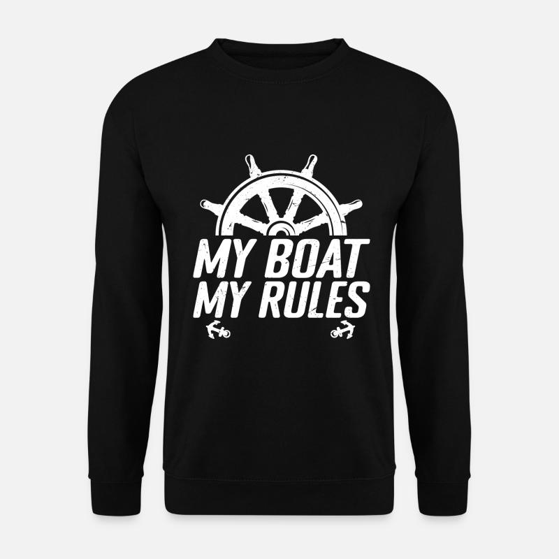 My boat my rules, Boating - Sweat-shirt Unisexe - noir