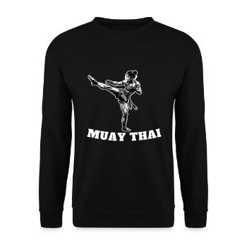 Muay Thai Frau - Unisex Pullover - Schwarz - Vorne - Alina (178cm) & Michal (187cm)