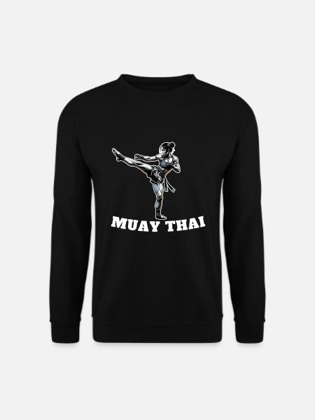 Muay Thai Woman - Unisex Sweatshirt - black