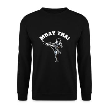 Muay Thai Frau - Unisex Pullover - Schwarz - Vorne - Alina (178cm) & Michal (187cm)