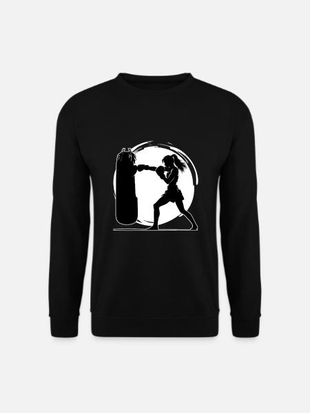 Kickboxen Frau Kickboxer - Unisex Pullover - Schwarz