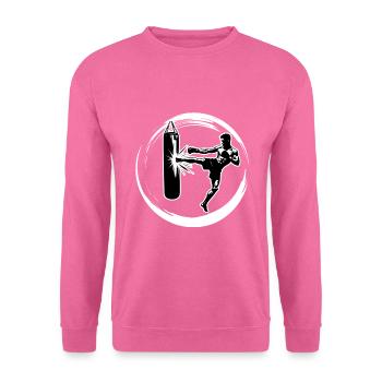 Kickboxing Coup de pied - Sweat-shirt Unisexe - rose - Devant