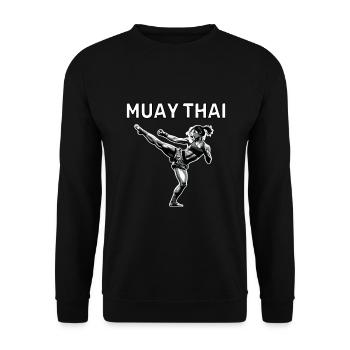 Muay Thaï Fille - Sweat-shirt Unisexe - noir - Devant - Alina (178cm) & Michal (187cm)
