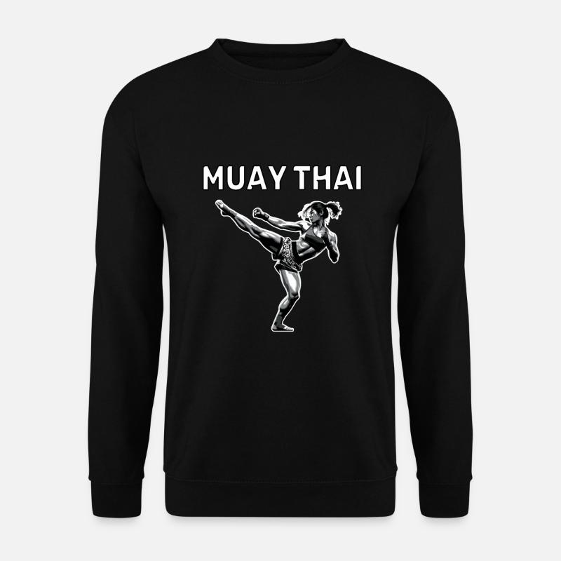Muay Thai Mädchen - Unisex Pullover - Schwarz