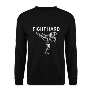 Muay Thaï Fille - Sweat-shirt Unisexe - noir - Devant - Alina (178cm) & Michal (187cm)