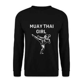 Muay Thaï Fille - Sweat-shirt Unisexe - noir - Devant - Alina (178cm) & Michal (187cm)