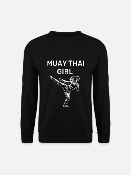 Muay Thaï Fille - Sweat-shirt Unisexe - noir