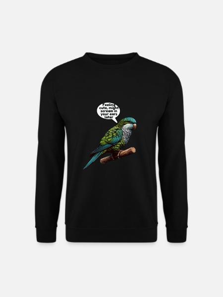 Quaker Parrot Monk Parakeet - Unisex Sweatshirt - black