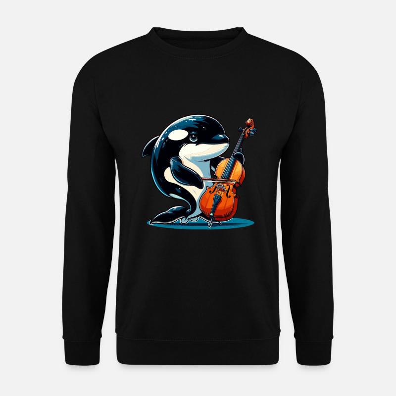 Orque jouant du violoncelle - Sweat-shirt Unisexe - noir