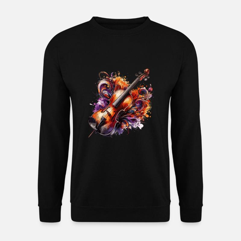 Dessin de violon ColoUful - Sweat-shirt Unisexe - noir