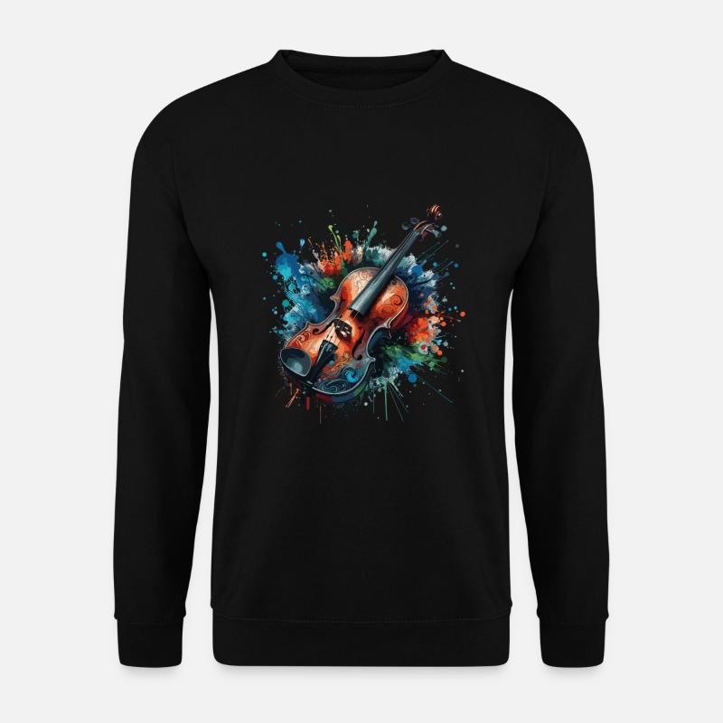 ColoUful Violin Drawing - Unisex Sweatshirt - black
