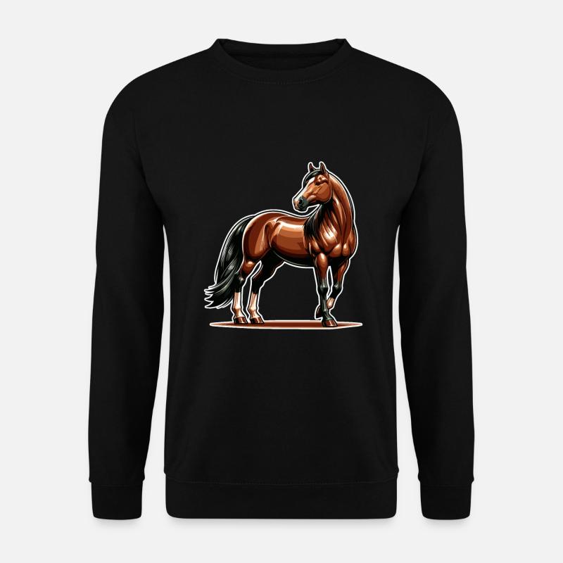 Braunes Quarter Horse Design - Unisex Pullover - Schwarz