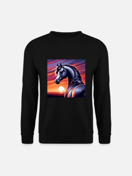 Arabian Horse Drawing - Unisex Sweatshirt - black
