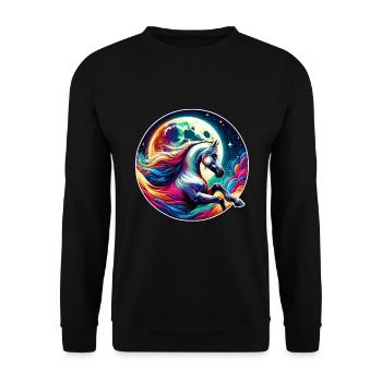Art du cheval arabe - Sweat-shirt Unisexe - noir - Devant - Alina (178cm) & Michal (187cm)