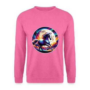 Art du cheval arabe - Sweat-shirt Unisexe - rose - Devant